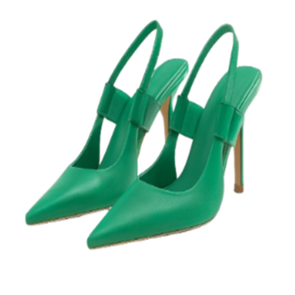 Green Slingback Heels