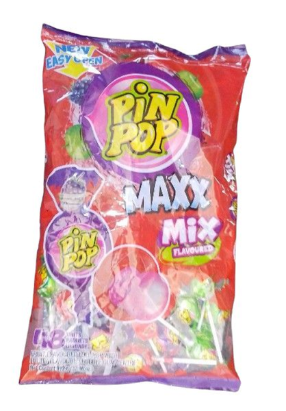 Pin Pop Max Lollypos - Mixed bag Bubblegum Centre