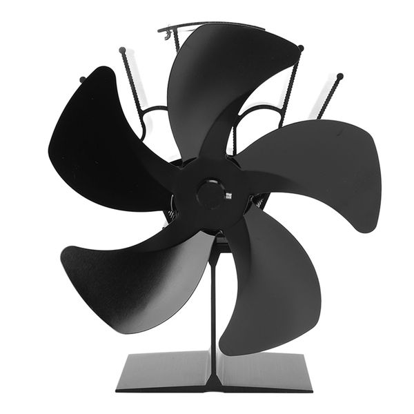 Five Blade Black Stove Fan Self Generating Therm image