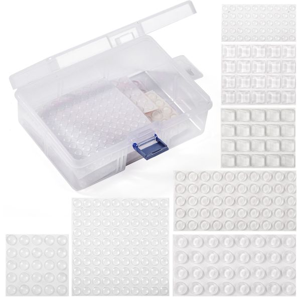 Chenshia Self Adhesive Cabinet Door Bumper Pads Cabinet Furniture7Size - 297 Piece