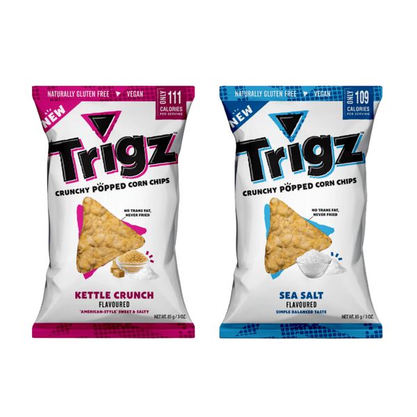Trigz Popped Corn Chips - Sea Salt &amp; Kettle (Pack of 6) | Gluten-Free