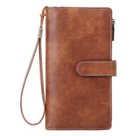 Blocking PU Leather Wallet for Women - Slim Bifold with 16 Card Slots Image