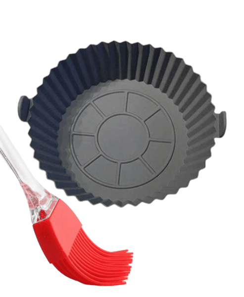 2 in 1 Silicone Air fryer Liner And Basting Brush Set