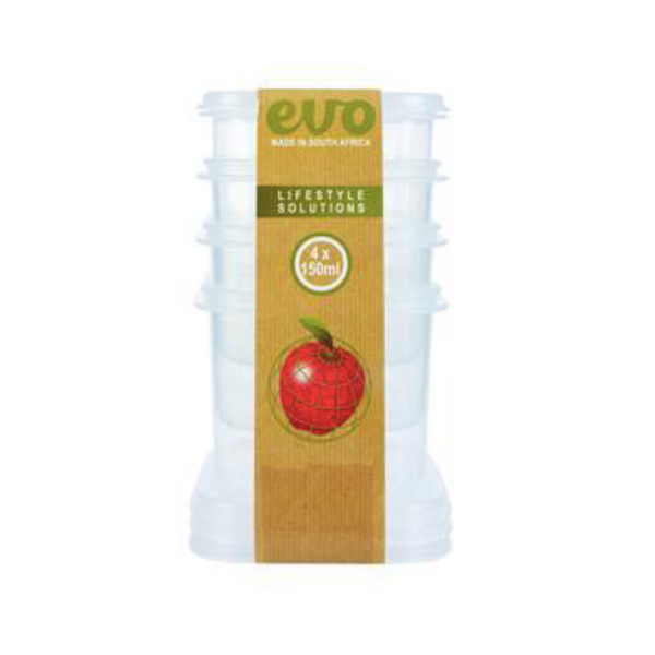 Evo- Mini Container 150ml- Set Of 4