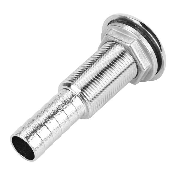 Marine Hose Barb Thru-Hull Fitting Stainless