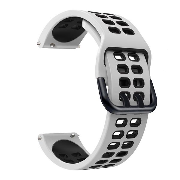 22mm Sports Strap Compatible With Samsung / Huawei / Garmin-White/Black