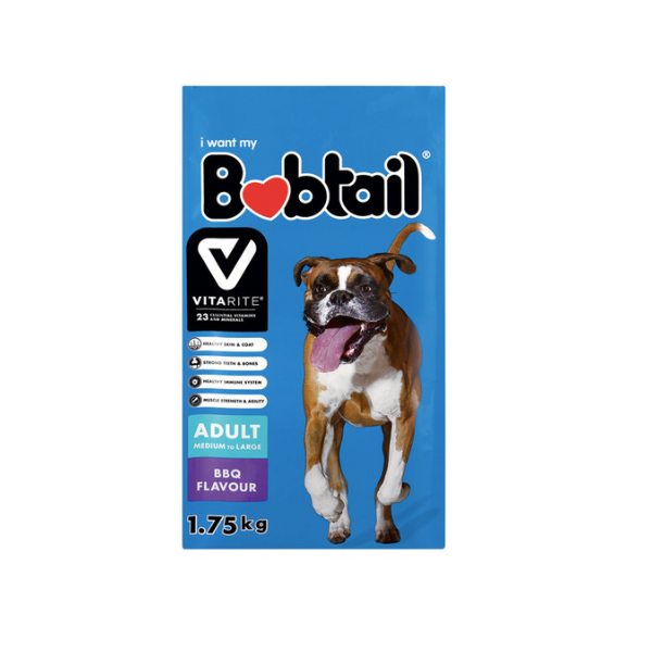 Bobtail- Medium/Large Adult BBQ Flavour Dog Food 1.75kg