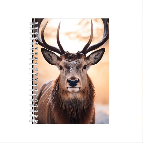 Elk A5 Notebook Pad with Lines for Work Trendy Animals Graphic Present 057