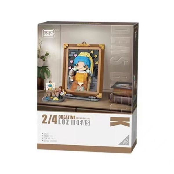 Loz World Cute Painting Mini Building Blocks - Girl With The Milk Tea