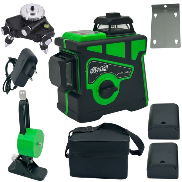 Al&amp;Afa Industrial 12 Line Laser Self Leveling Mapping Tool, Battery &amp; Bag