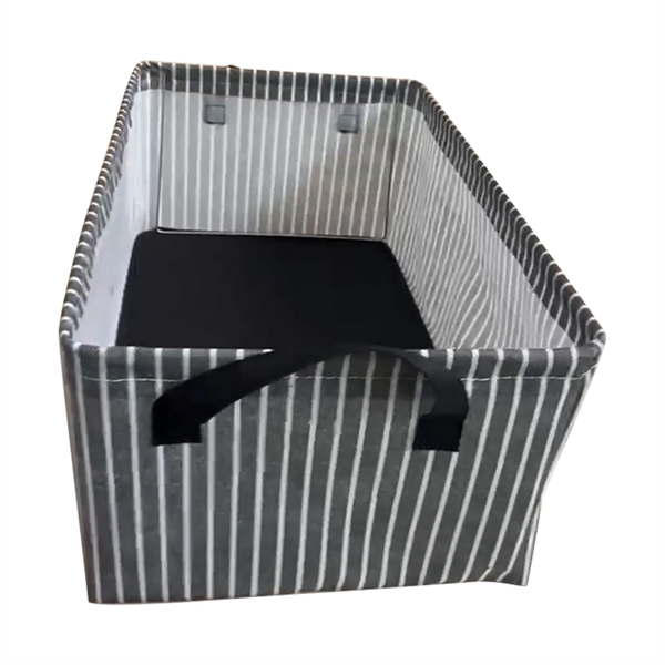 Black Strips Folding Metal Frame Clothes Storage Box