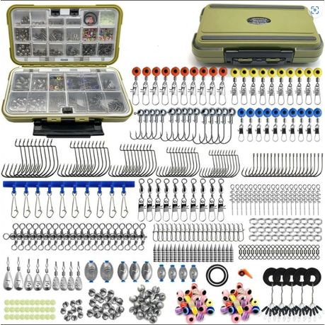 410-Piece Fishing Accessories Kit, Fishing Tackle Box with Tackle Fishing Hooks Image
