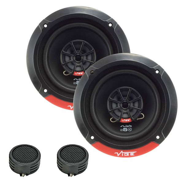Vibe Audio Slick5-V7 5.25" 210w 2-Way Coaxial Speakers &amp; Evo Tweeters