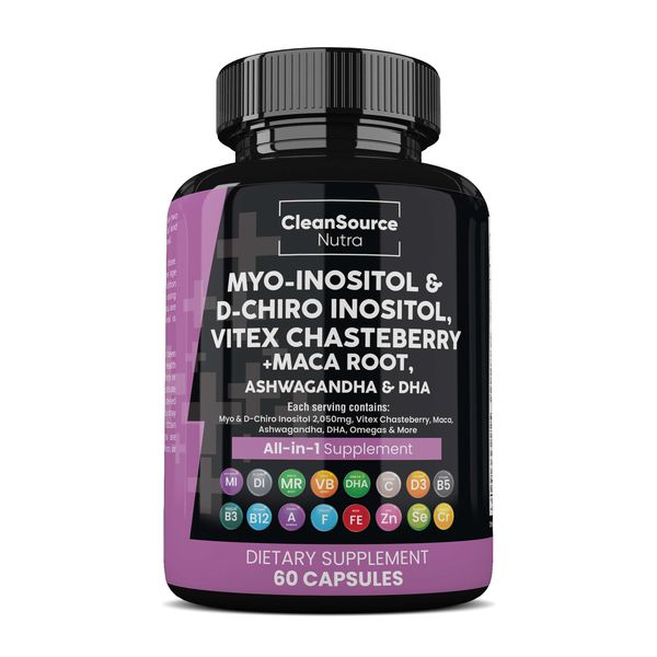 Myo-Inositol &amp; D-Chiro Inositol - PCOS &amp; Hormonal Balance Support - 60's