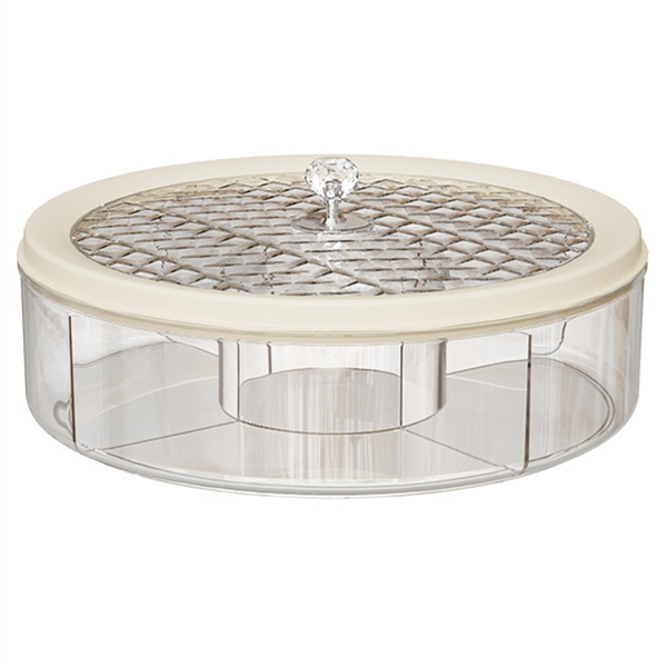 Transparent Luxury Fruit Plate With Lid Large Capacity Candy Box