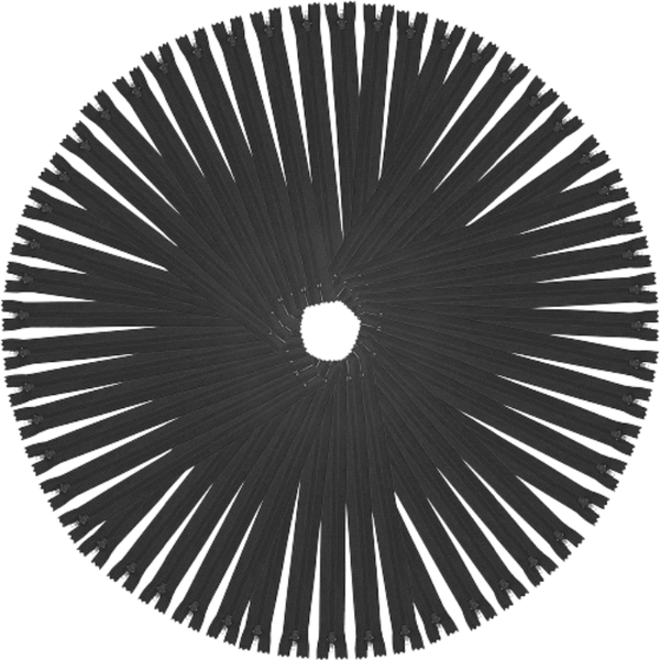 100 Nylon Zippers - Black 23cm