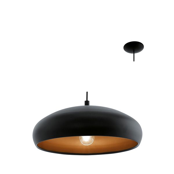 Eurolux - Mogano1 Pendant 400mm Black/Copper