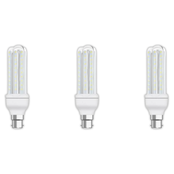 Flash 7W LED 3U Bulb B22 6000K- 3 Pack
