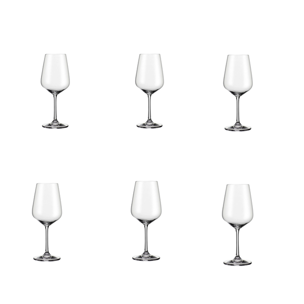 600ml 6 Piece Rose Wine Transparent Glass Without Filling Line