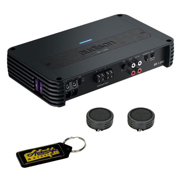 Audison SR1.500 D-Class 1000w Mono Amplifier &amp; Evo Tweeters &amp; Key Holder