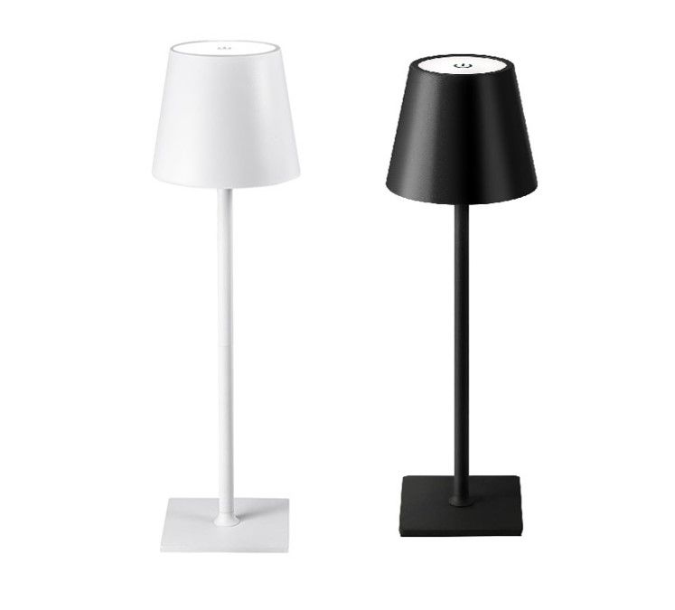 Pack Of 2 Black And White LED Elagance Table lamp With Three Lighting Modes