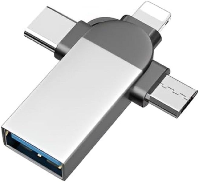 3-in-1 OTG USB Adapter | Lightning, Type-C &amp; Micro USB