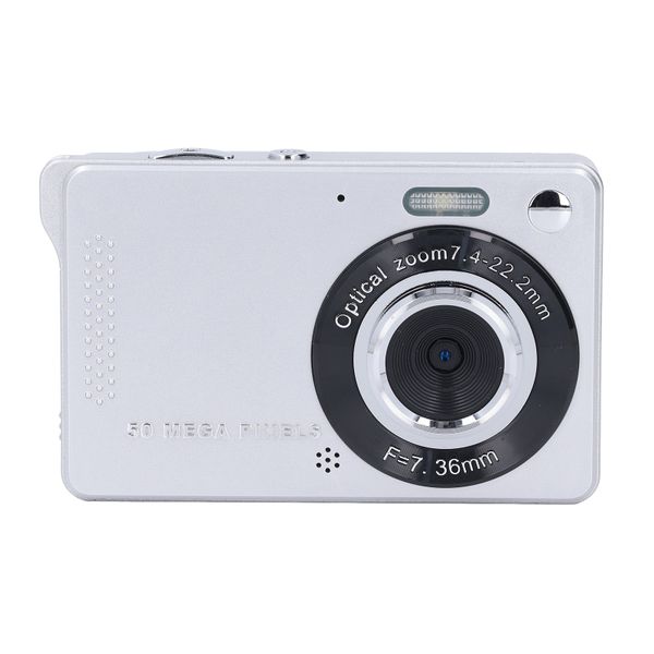 50MP Digital Camera, 1080P, 2.8" Screen, Autofocus, EIS, Pocket Cam, Silver