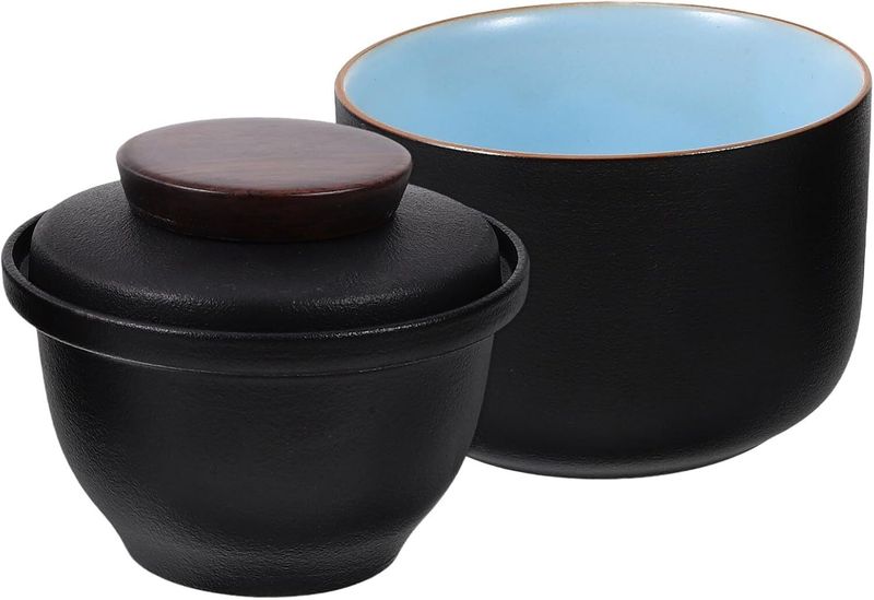 Portable Ceramic Travel Tea Set Strainer Cup Outdoor