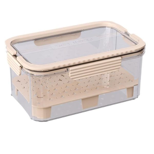 Portable Large-Capacity Fridge Crisper Box with Handle
