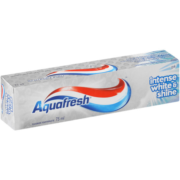 Aquafresh Intense White and Shine Toothpaste 75ml x12