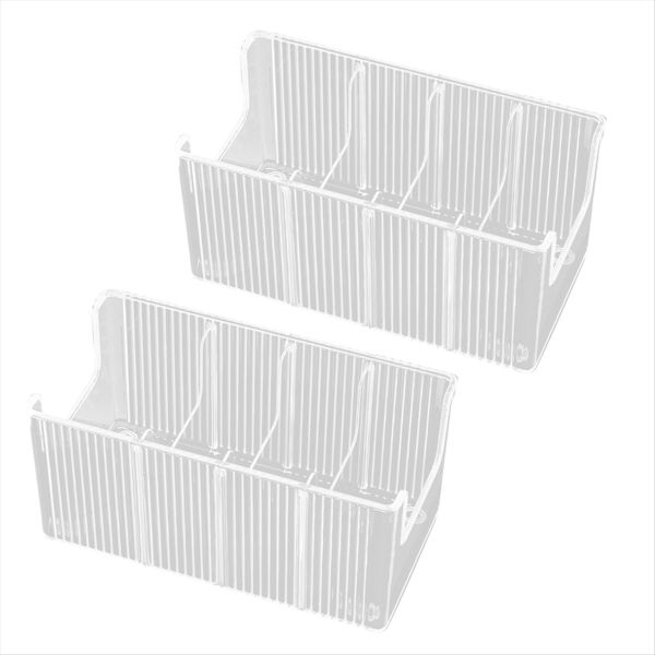 2-Pack Acrylic Belt Organizer for Closet &amp; Drawer -8 Detachable Compartment