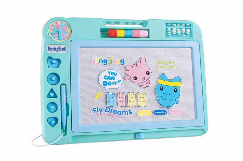 Kids Magnetic Drawing Board - Reusable Doodle &amp; Learning Tablet with Shapes
