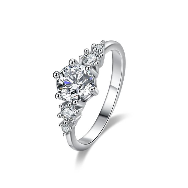 ZELTRYN Classic Six-Prong S925 Moissanite Ring