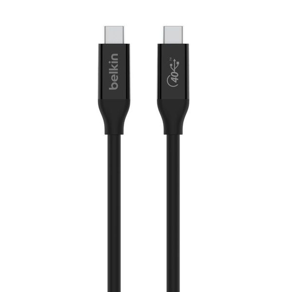 Belkin Connect USB4, USB-C to USB-C, PD Fast Charging up to 100W 0.8m Cable - Black