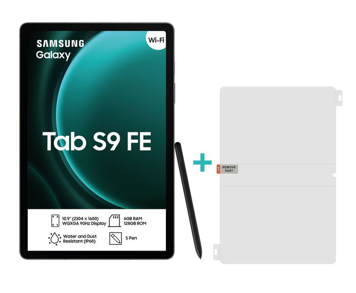Samsung Galaxy Tab S9 FE (X510) 10.9" 128GB Wi-Fi Tablet - Grey + ScreenGuard