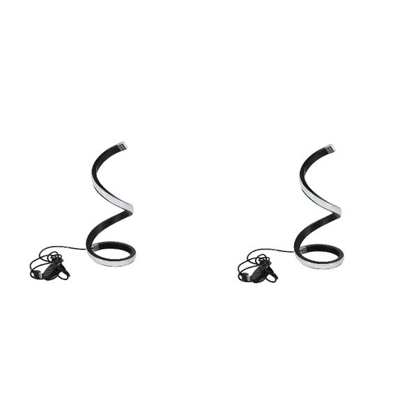 2 Pack- Spiral Desktop Three Level Power Button Switch Decorative Desk Lamp