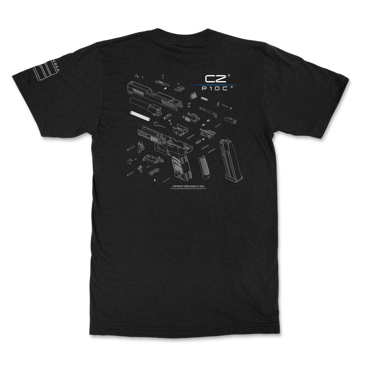 Cerus Gear CZ P10C Schematic Premium T-Shirt - Black | Buy Online in ...