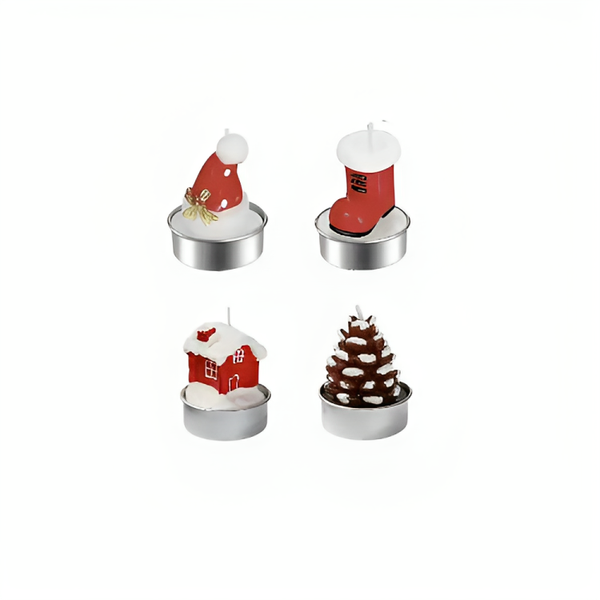 4 set Christmas 3D Mini Candles-ngat