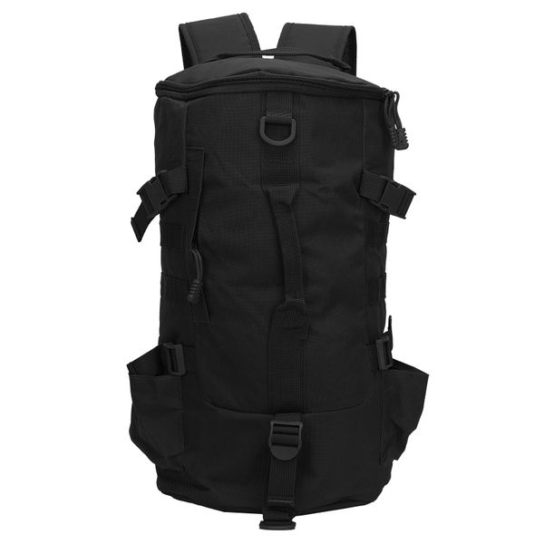 Black Cylindrical Fishing Rod Backpack
