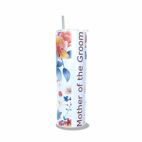 Wedding Vibes - Bridal Party - Mother of the Groom Skinny Tumbler - 20oz