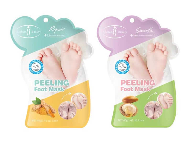 Aichun Beauty Turmeric Honey &amp; Shea Butter Vitamin C Foot Peeling Masks
