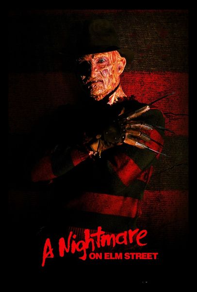 A Nightmare On Elm Street (Freddy) Poster with Black Frame