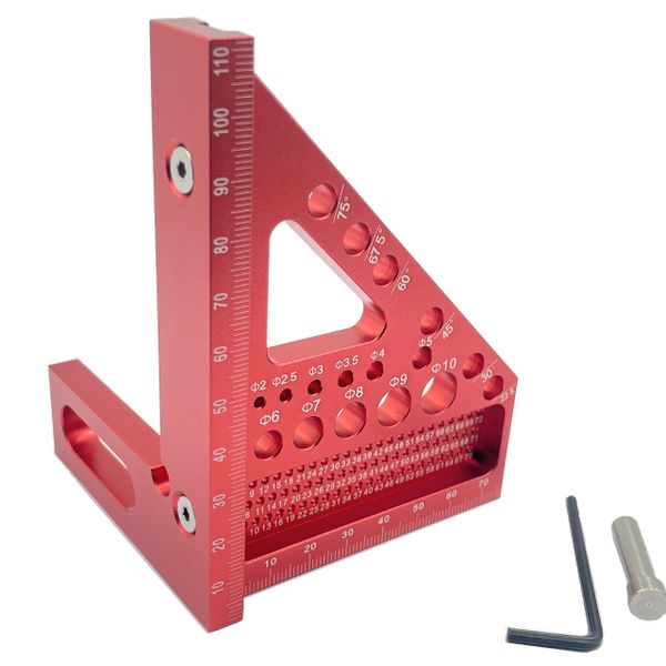 3D Multi-Angle Woodworking Square - 22.5 -90 with Scribing Pin