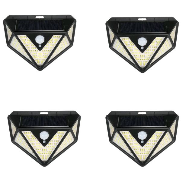 4PCS Outdoor 166 LED Solar Powered Motion Sensor Light-GD-166