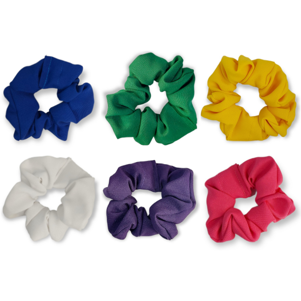M&amp;N Hair Scrunchies - Bright colours - 6 Piece