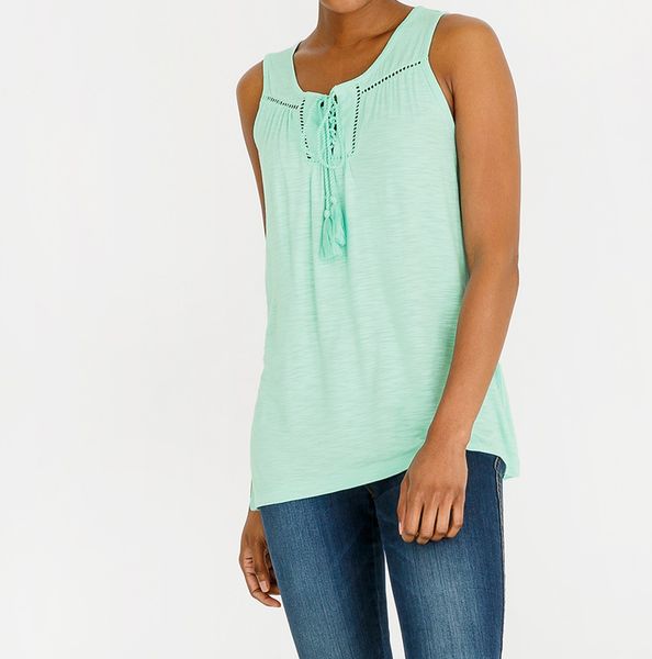 Women's edit Lace-Up Cami Mint
