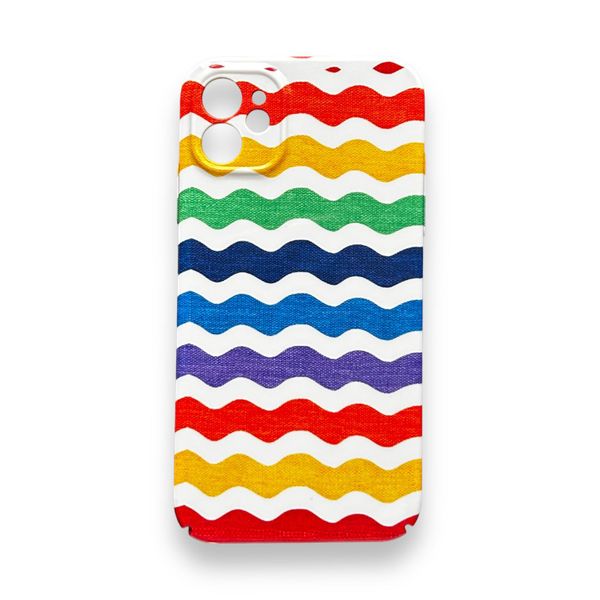 JAY Rainbow Wave Print Hard Phone Case For iPhone 12 Pro Max