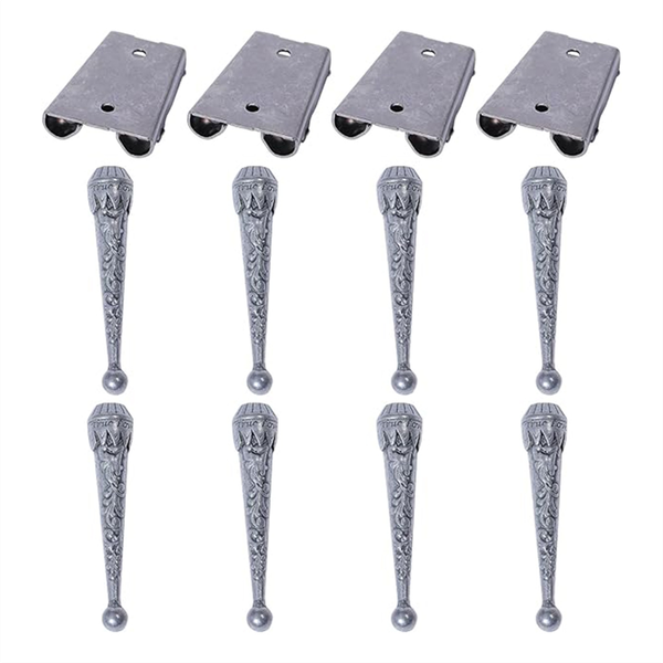 8 Pcs Bolo Tie Tips Replacement End Caps &amp; 4 Pcs Iron Bolo Tie Slider B