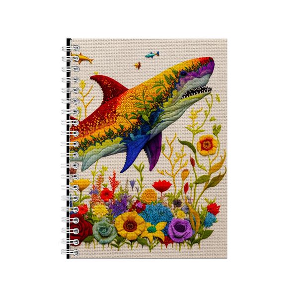Embroidered HAMMERHEAD SHARK1 Notebook Animal Gift Idea Notepad Pad 100