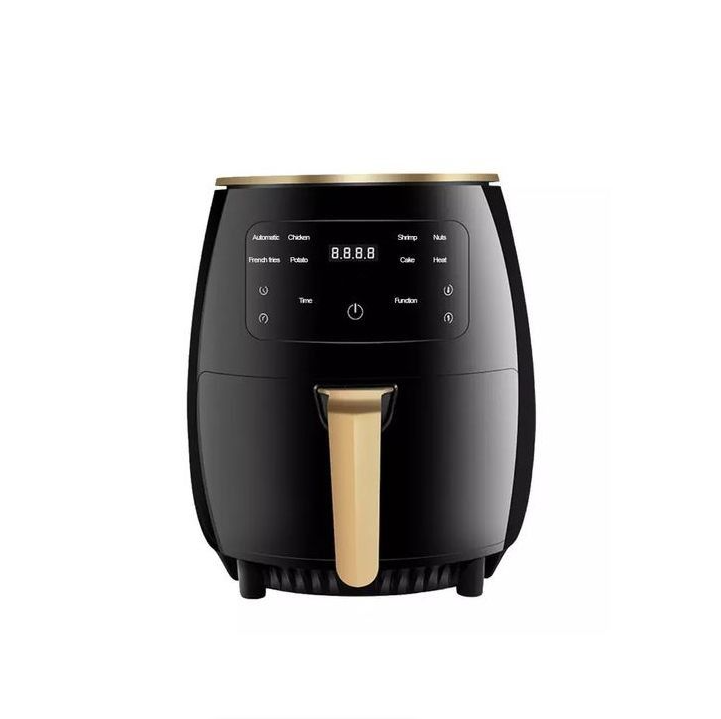6 L Black Air Deep Fryer Smart Touch Screen Large Capacity Electric